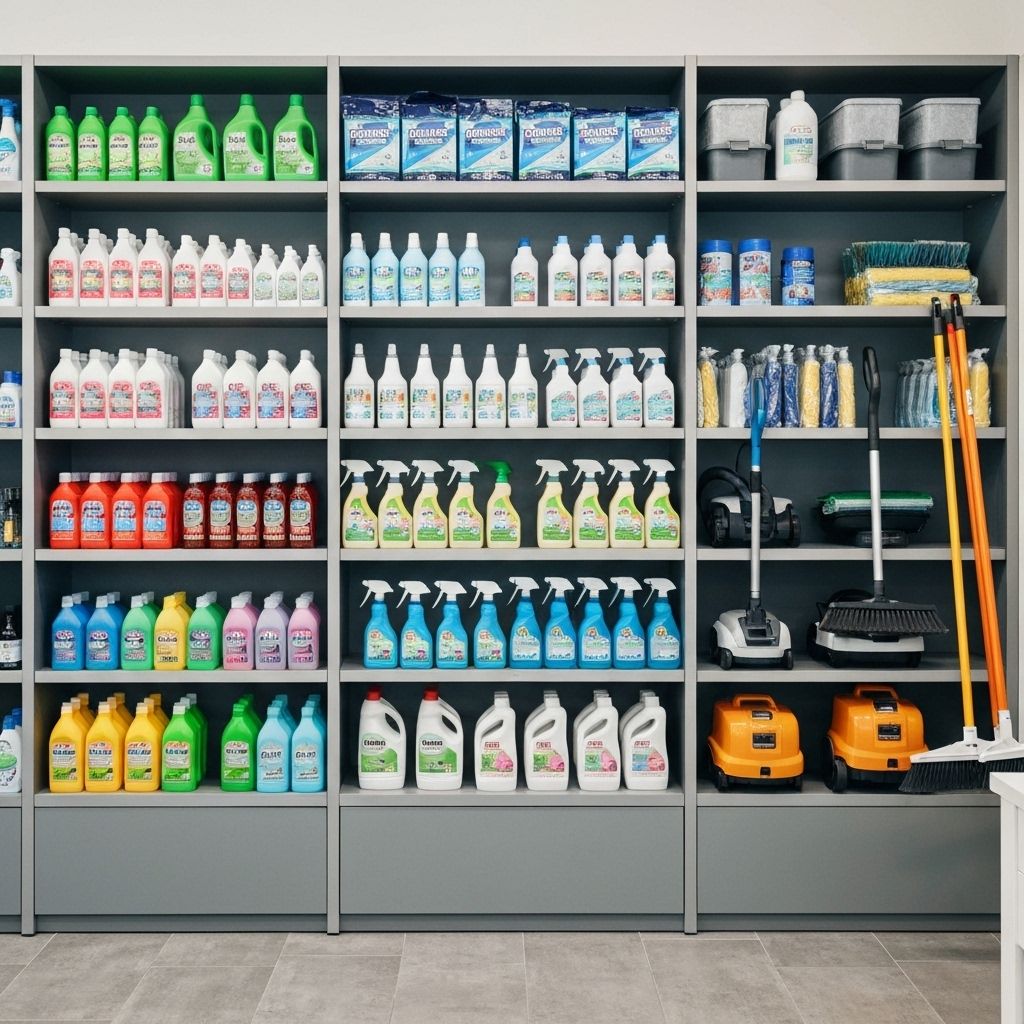Professional cleaning supplies
